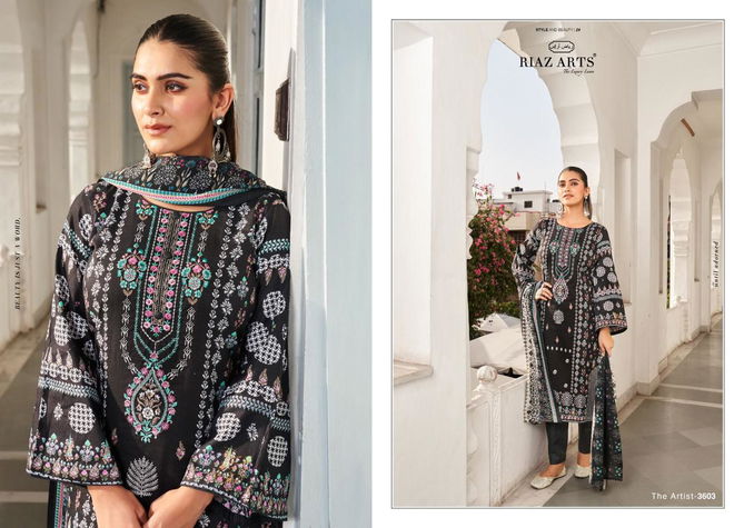 The Artist Vol 2 By Riaz Arts Printed Lawn Karachi Cotton Dress Material Wholesale Shop In Surat
